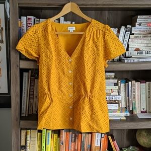 J Crew Factory Eyelet Blouse Size 6/8